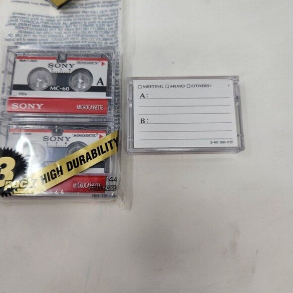 RadioShack Sony Microcassette 3 Pack MC-60 60 Minutes Cat No 44-640A - Picture 7 of 8